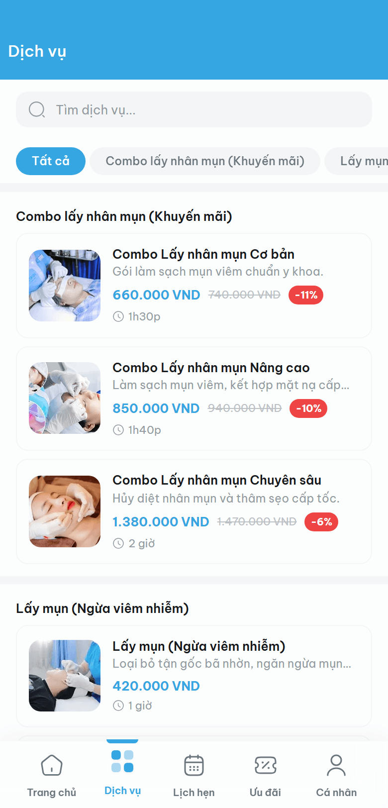 Chi tiết dịch vụ